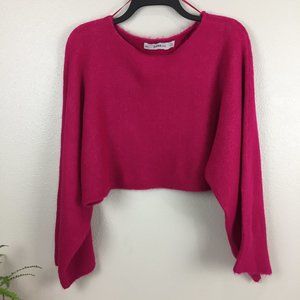 Zara Super Cropped Kimono Sleeve Sweater size M